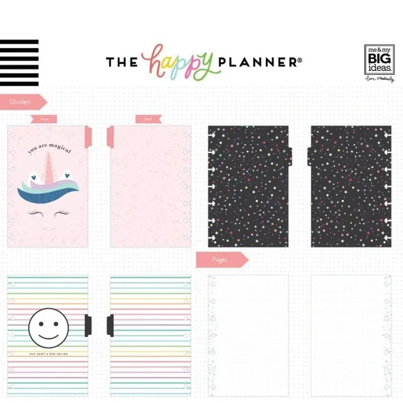 The Happy Planner Striped Notebook with Pink Discs - Picture 3 of 4